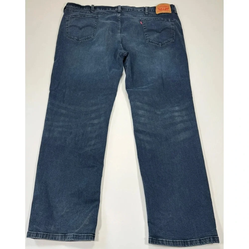 Levi's 514 Jeans Mens 46x31 Tagged 48x34 Dark Wash Straight Fit Denim Cotton